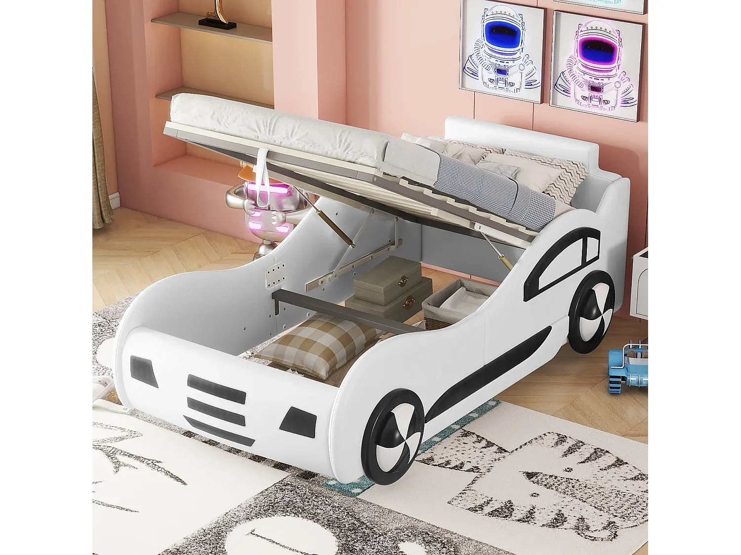 Schlafzimmer,Bereich Bett,Bett mit Bettkasten-Nestalunoa