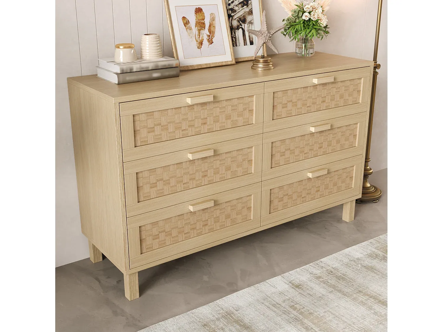 Schlafzimmer,Schlafzimmermöbel,Niedrige Kommode-Nestalunoa