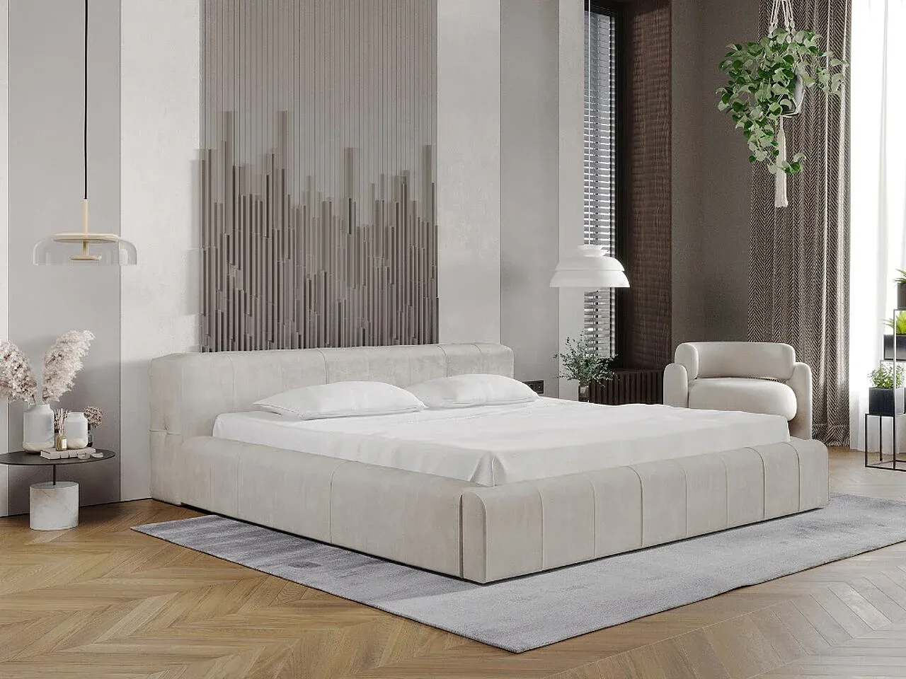 Schlafzimmer,Bereich Bett,Bett mit Bettkasten-Nestalunoa