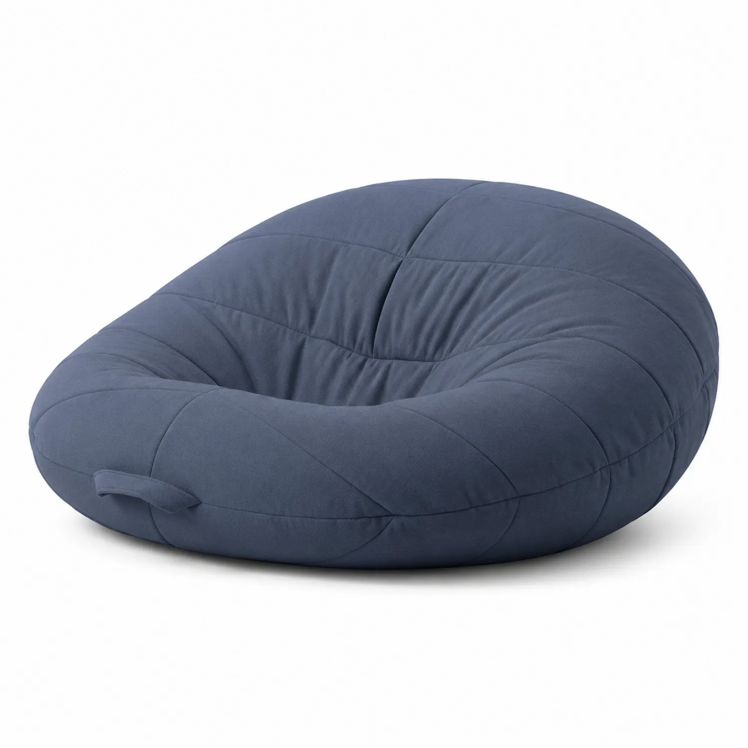 Fauteuil lounge en tissu polyester bleu 95cm