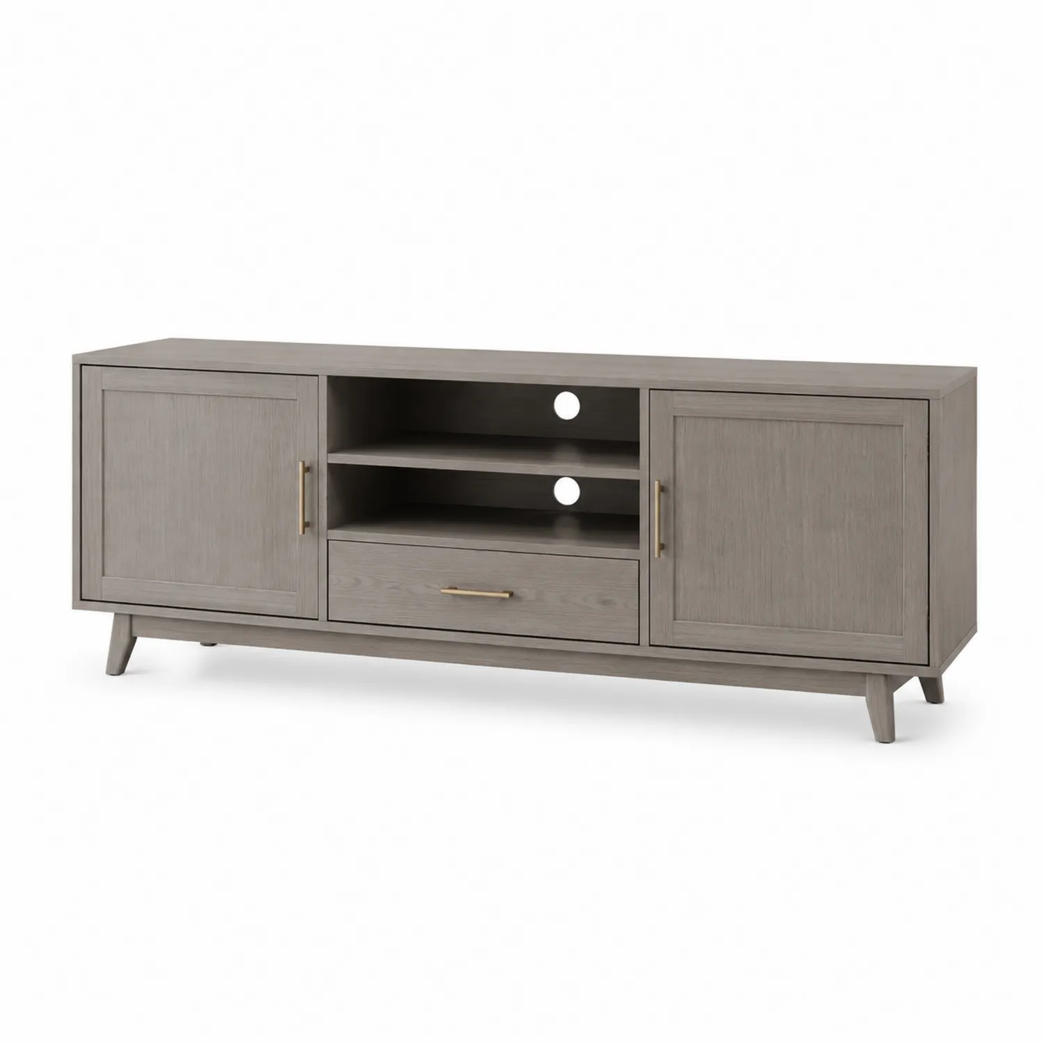 Meuble TV en Bois avec Portes et Tiroir 180x40x60 cm