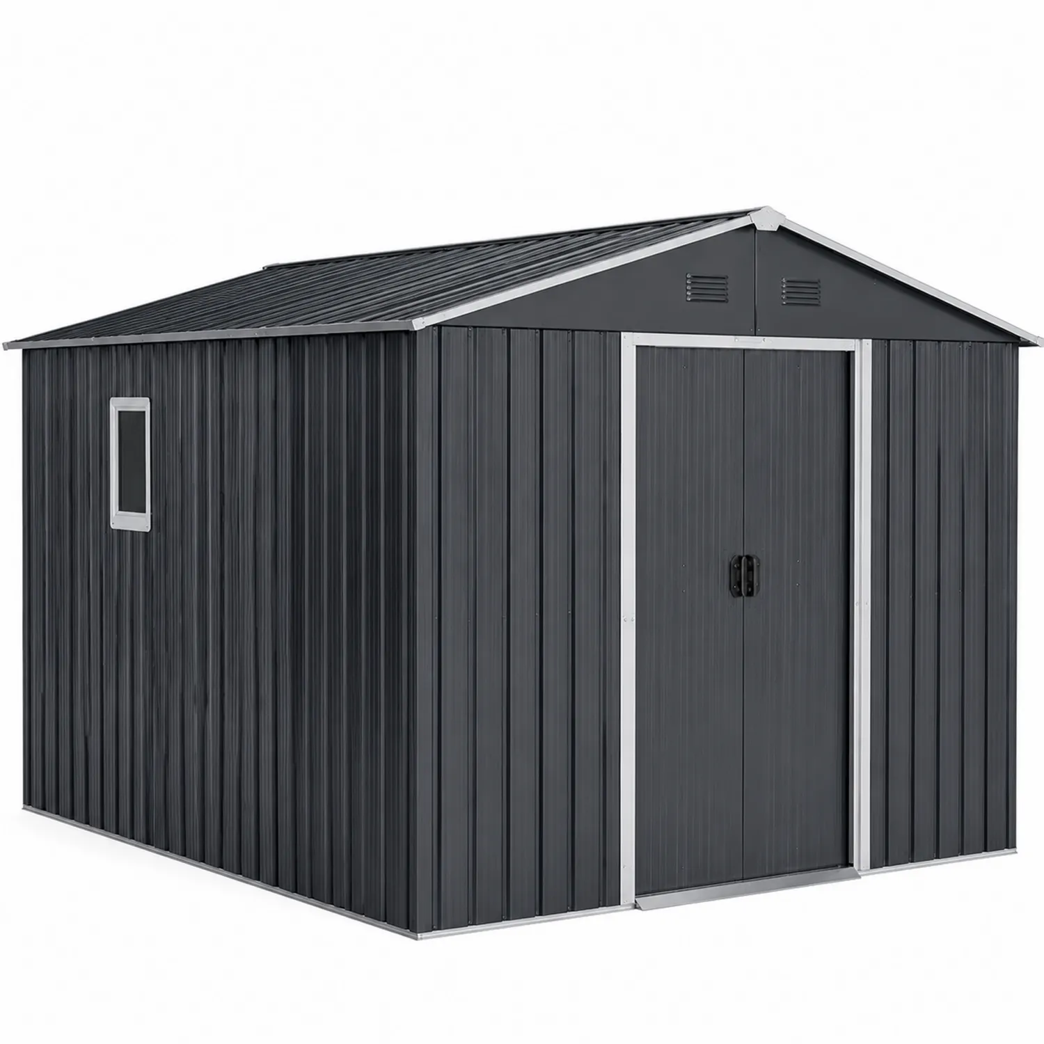 Abri de Rangement Métallique en Acier Galvanisé Anthracite