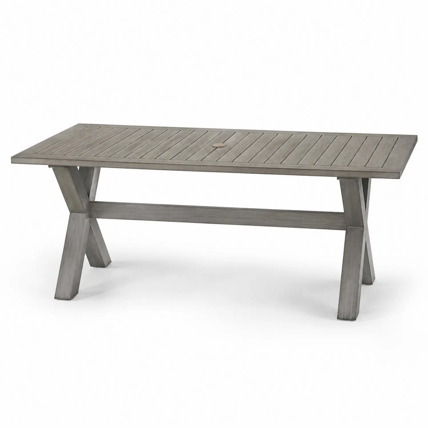 Table de jardin rectangulaire en bois d'acacia gris 200x90x75 cm
