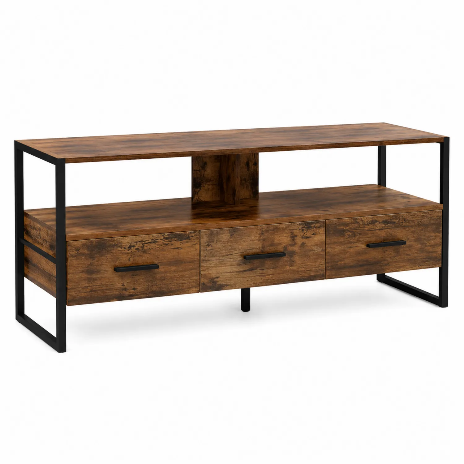 Meuble TV en Bois et Métal avec Tiroirs