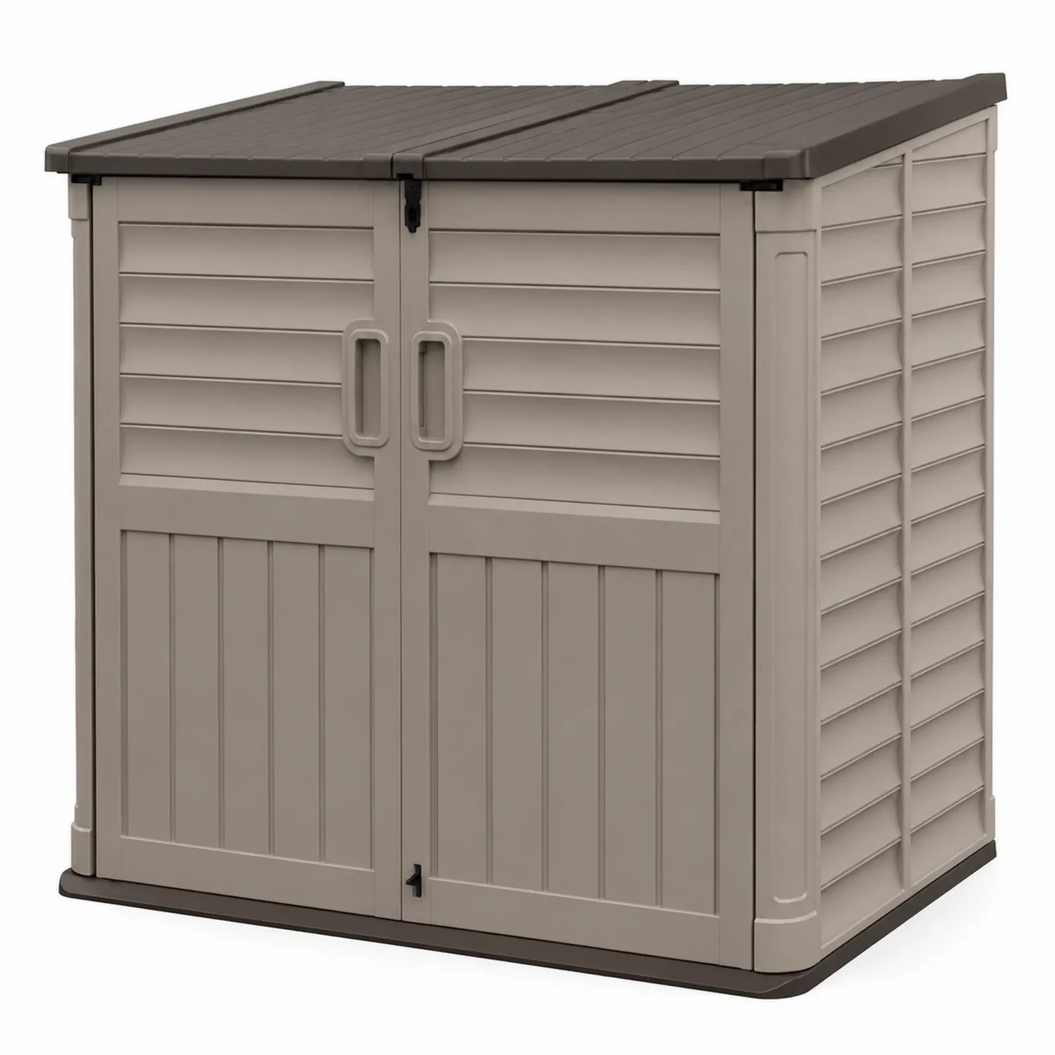 Armoire extérieure en plastique polypropylène Gris 130x110x90 cm