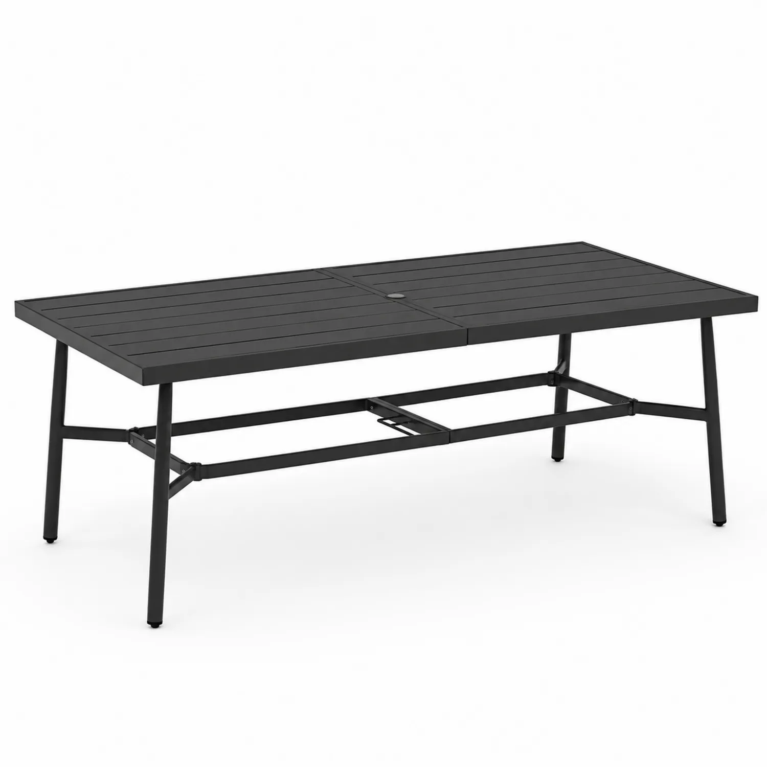 Table de jardin extensible en aluminium noir