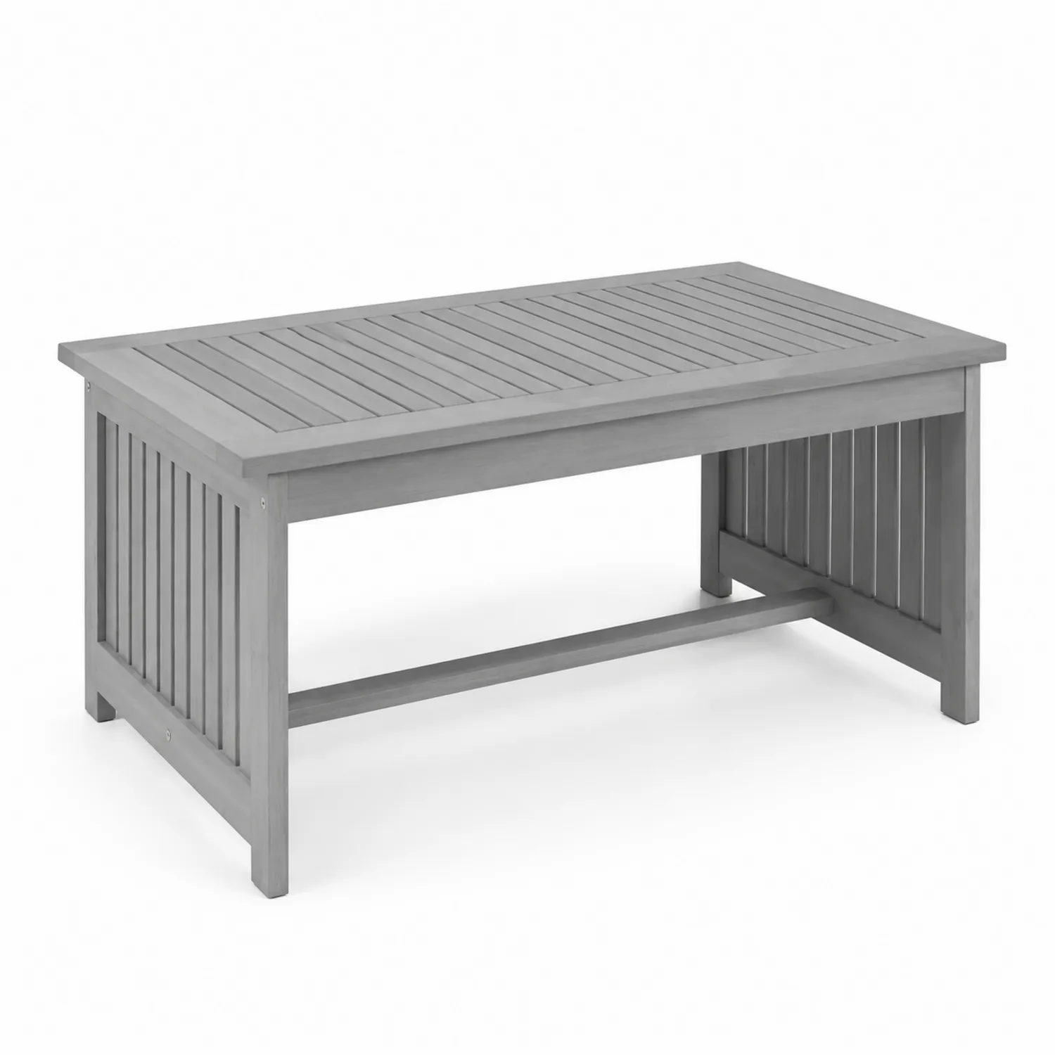 Table de jardin rectangulaire en bois d'acacia gris