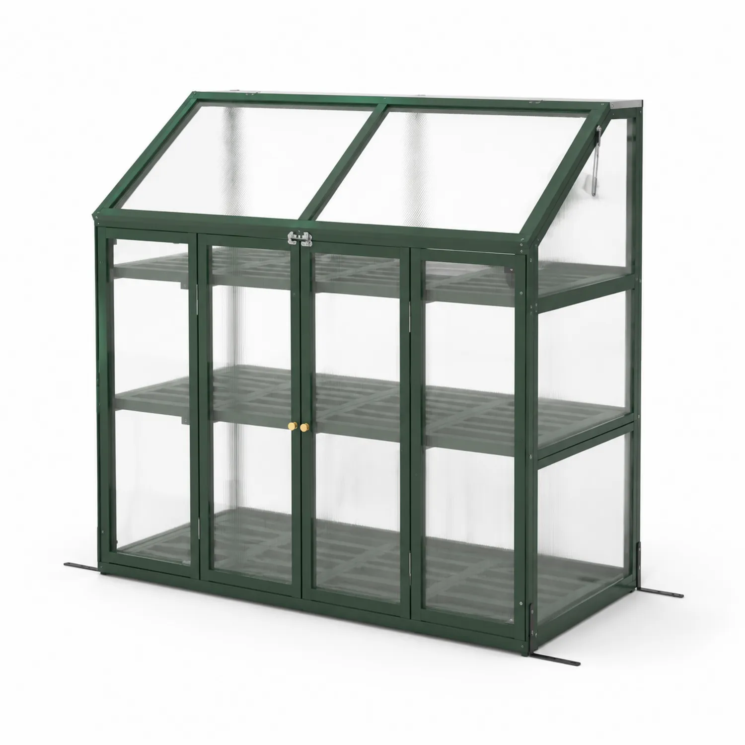 Serre de jardin en métal avec panneaux en polycarbonate 4 mm