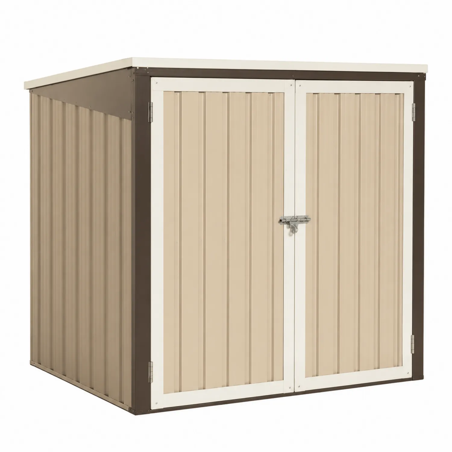 Abri de jardin en métal 160x100x180 cm Beige/Marron