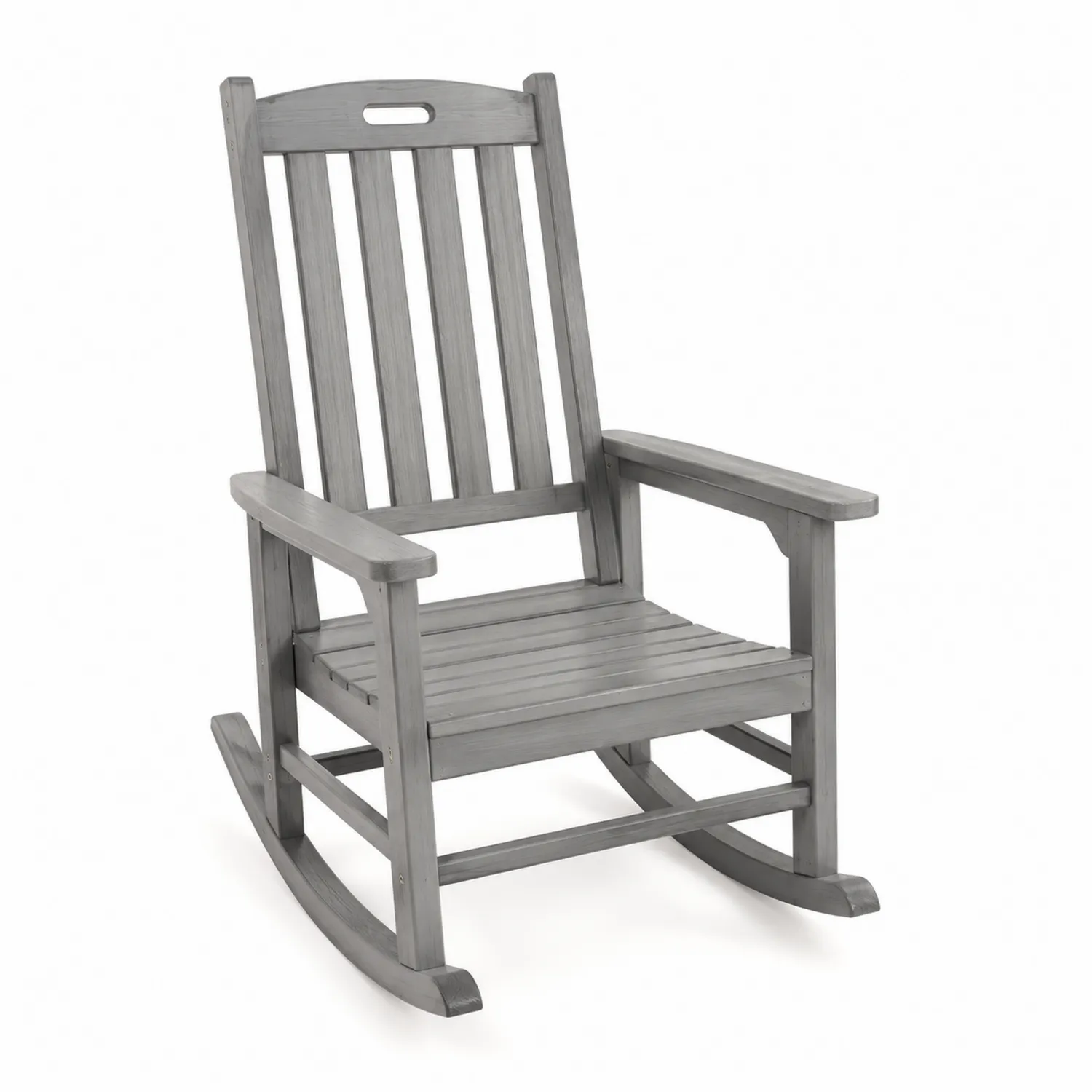 Chaise berçante en bois de pin Gris