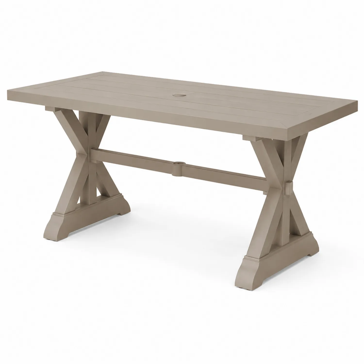 Table de jardin en résine marron 150 cm
