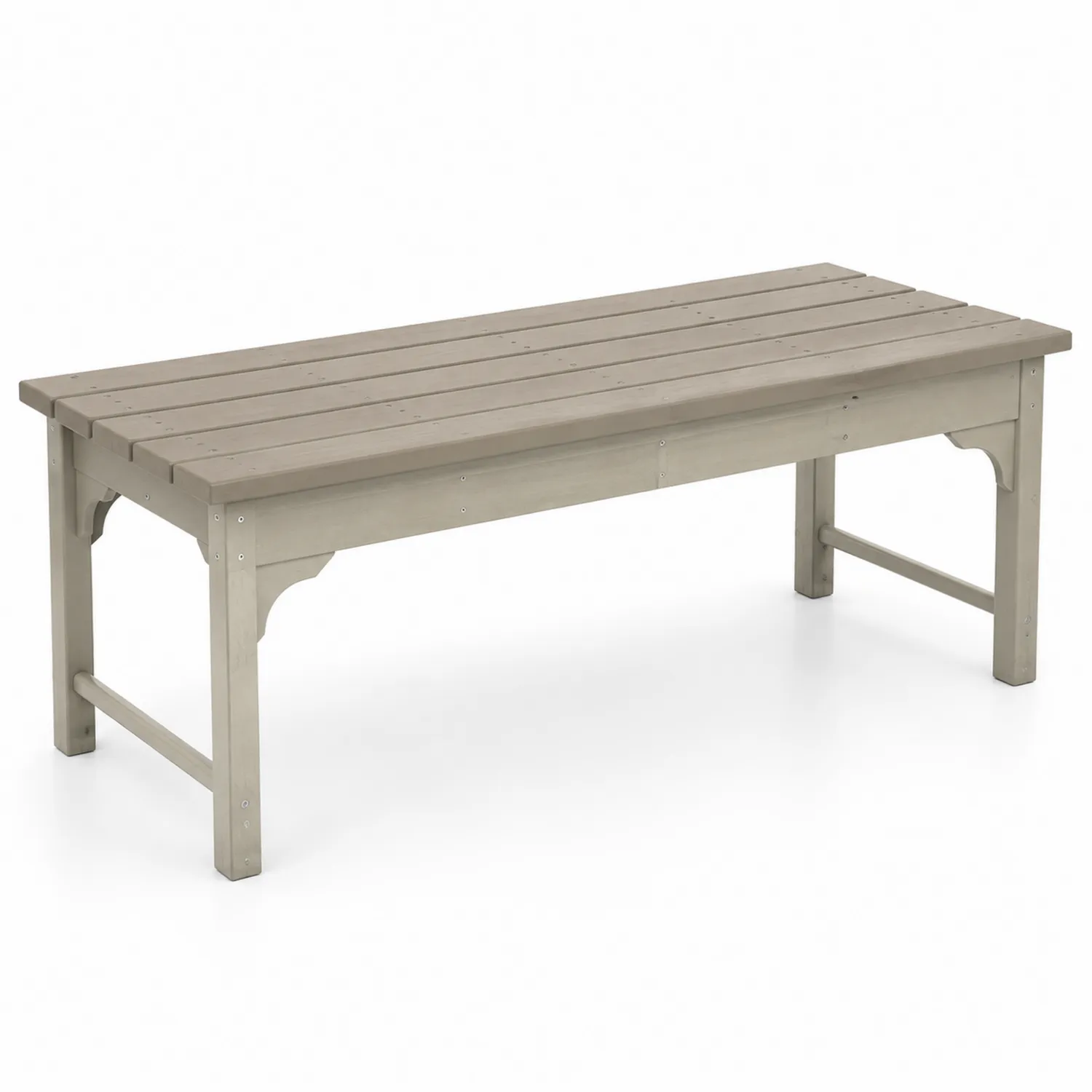 Banc en bois gris pour extérieur 140x45x45cm