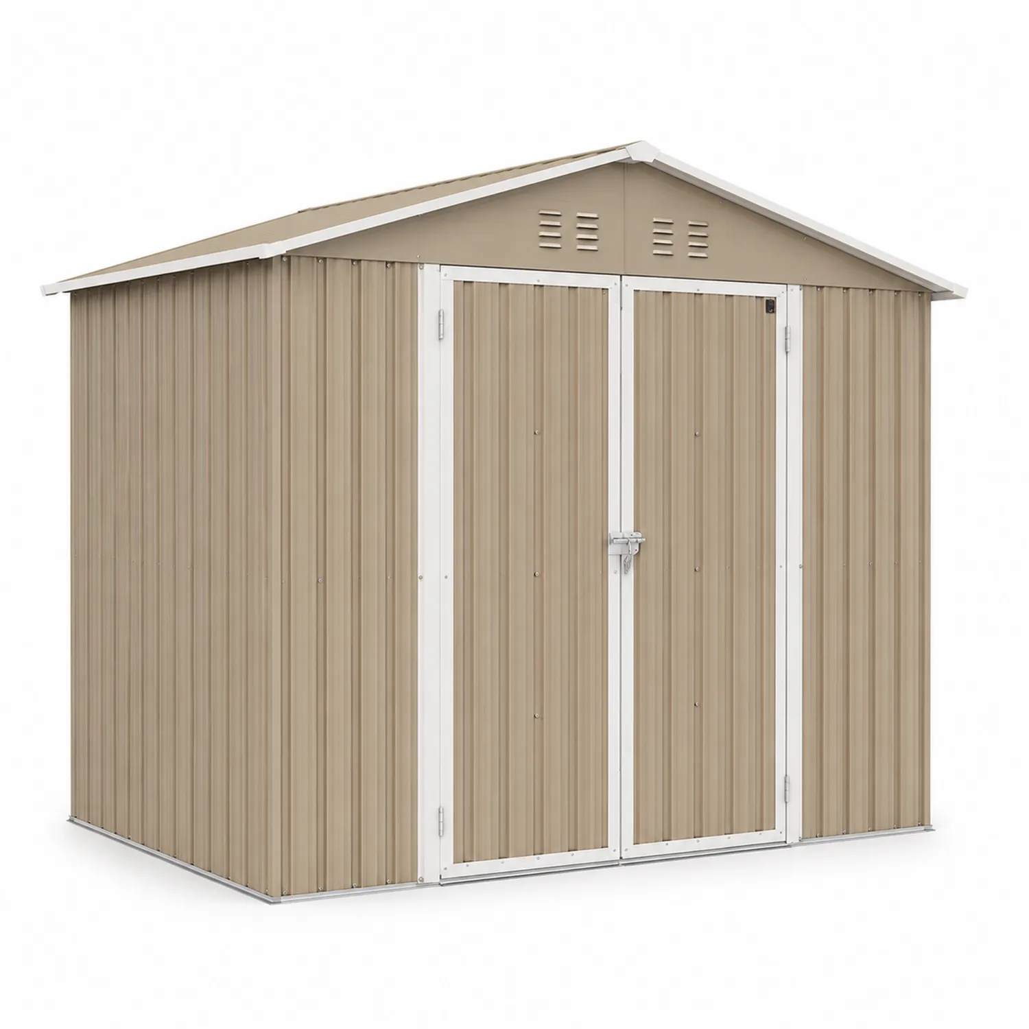 Abri de jardin en acier Beige