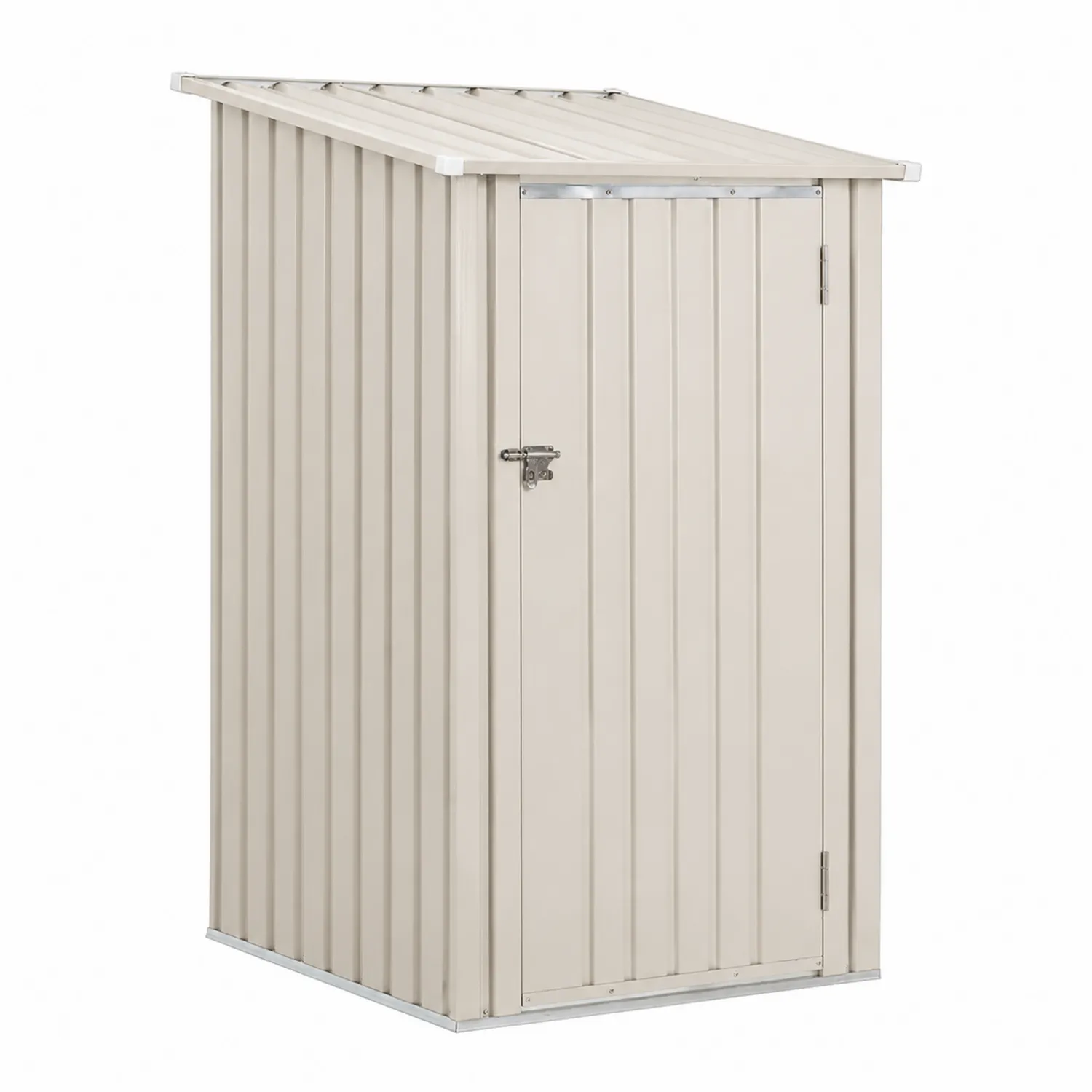 Abri de rangement en métal beige 213x130x85 cm