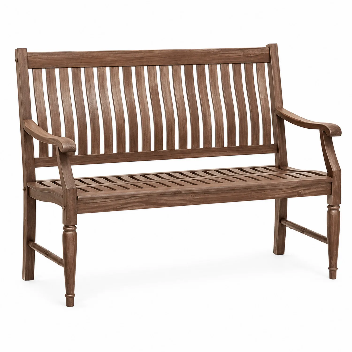 Banc en bois massif d'acacia brun