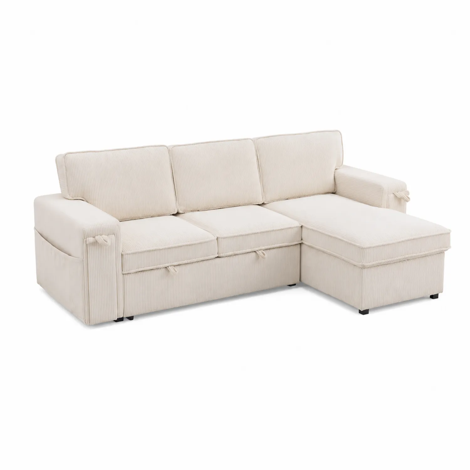 Canapé modulaire en velours côtelé Beige