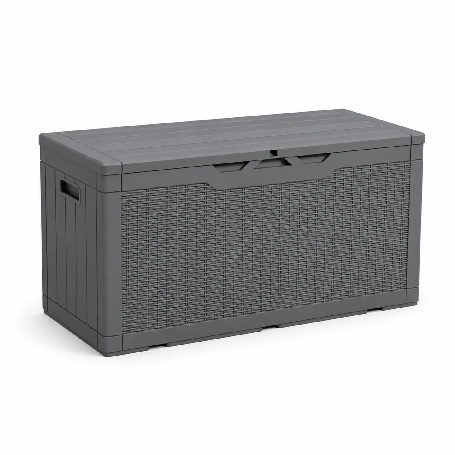 Coffre de Rangement en Plastique Gris 117x45x56 cm