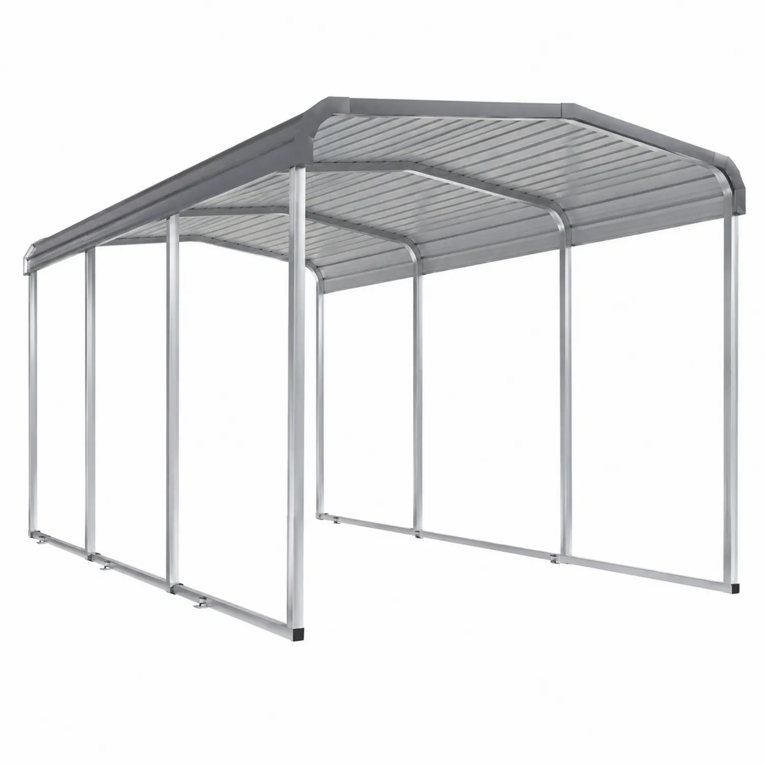 Carport en aluminium et polycarbonate gris 500x300x250 cm