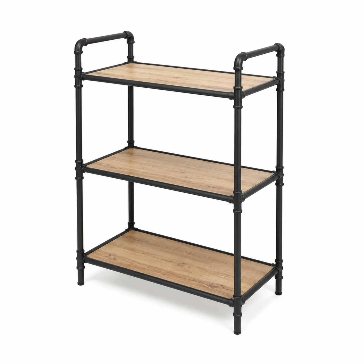 Étagère 3 niveaux en bois et métal