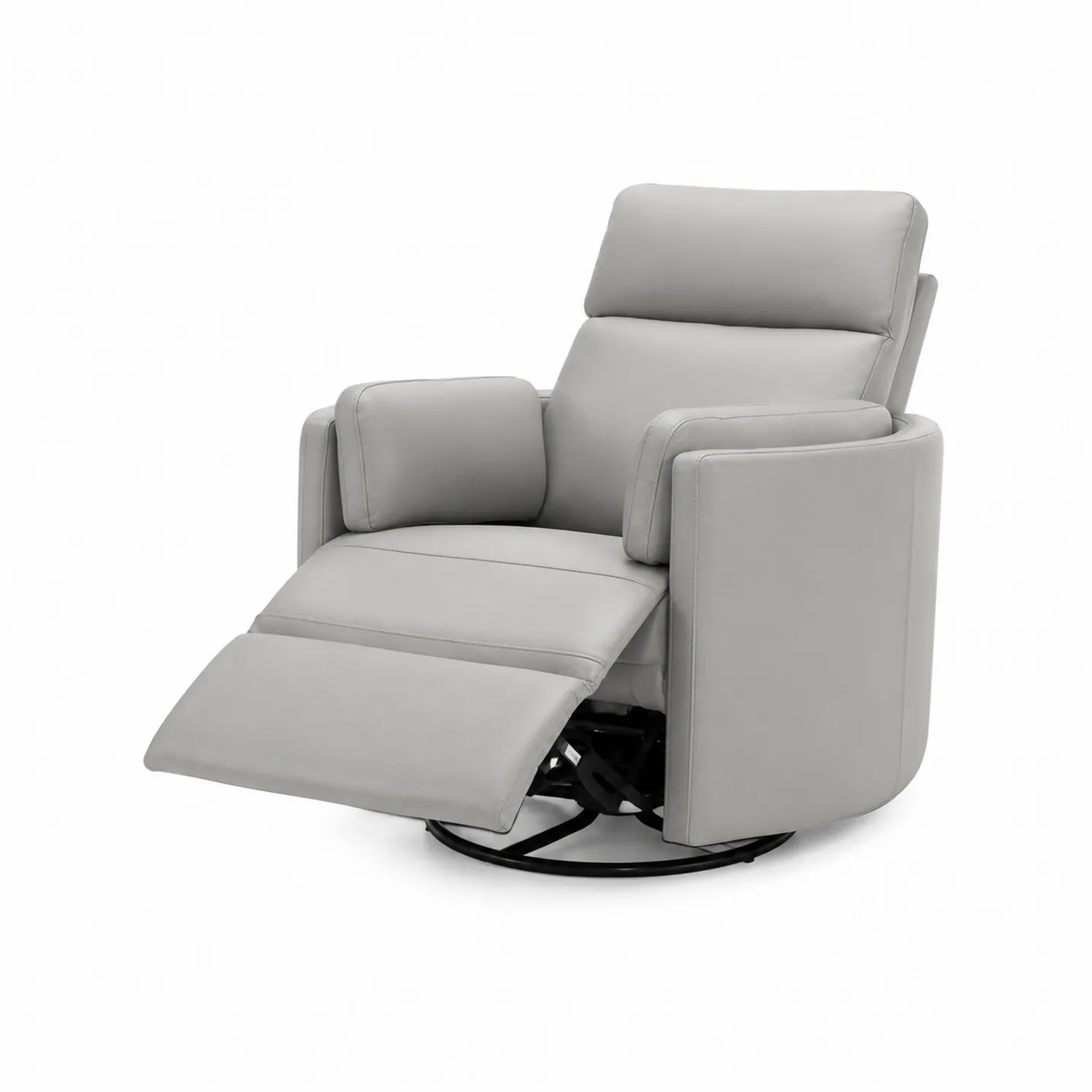 Fauteuil relax pivotant en cuir synthétique gris
