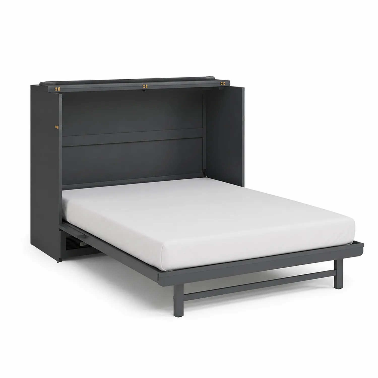 Lit escamotable en métal Gris 200x160 cm avec matelas