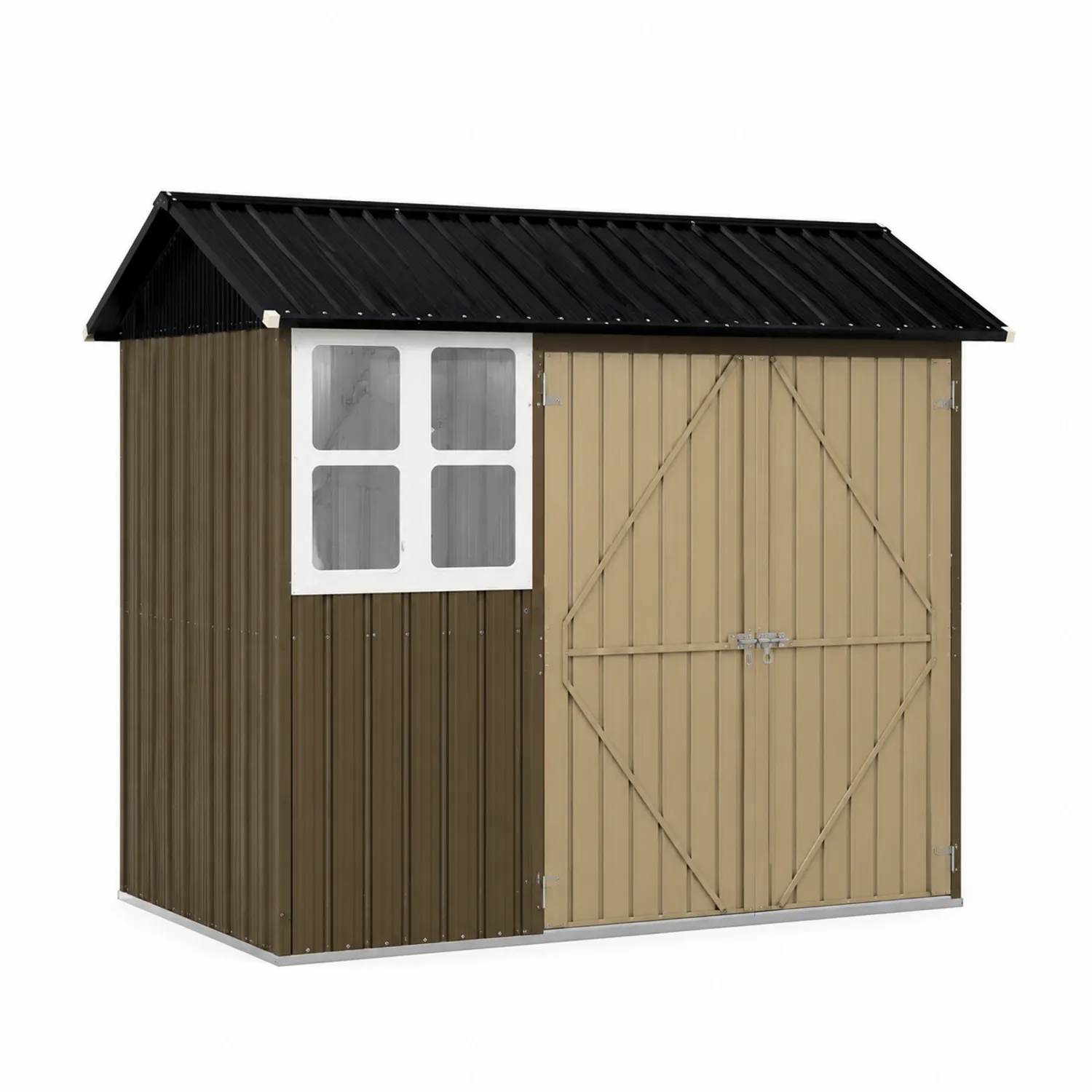 Abri de jardin en métal avec fenêtre 213x127x185 cm