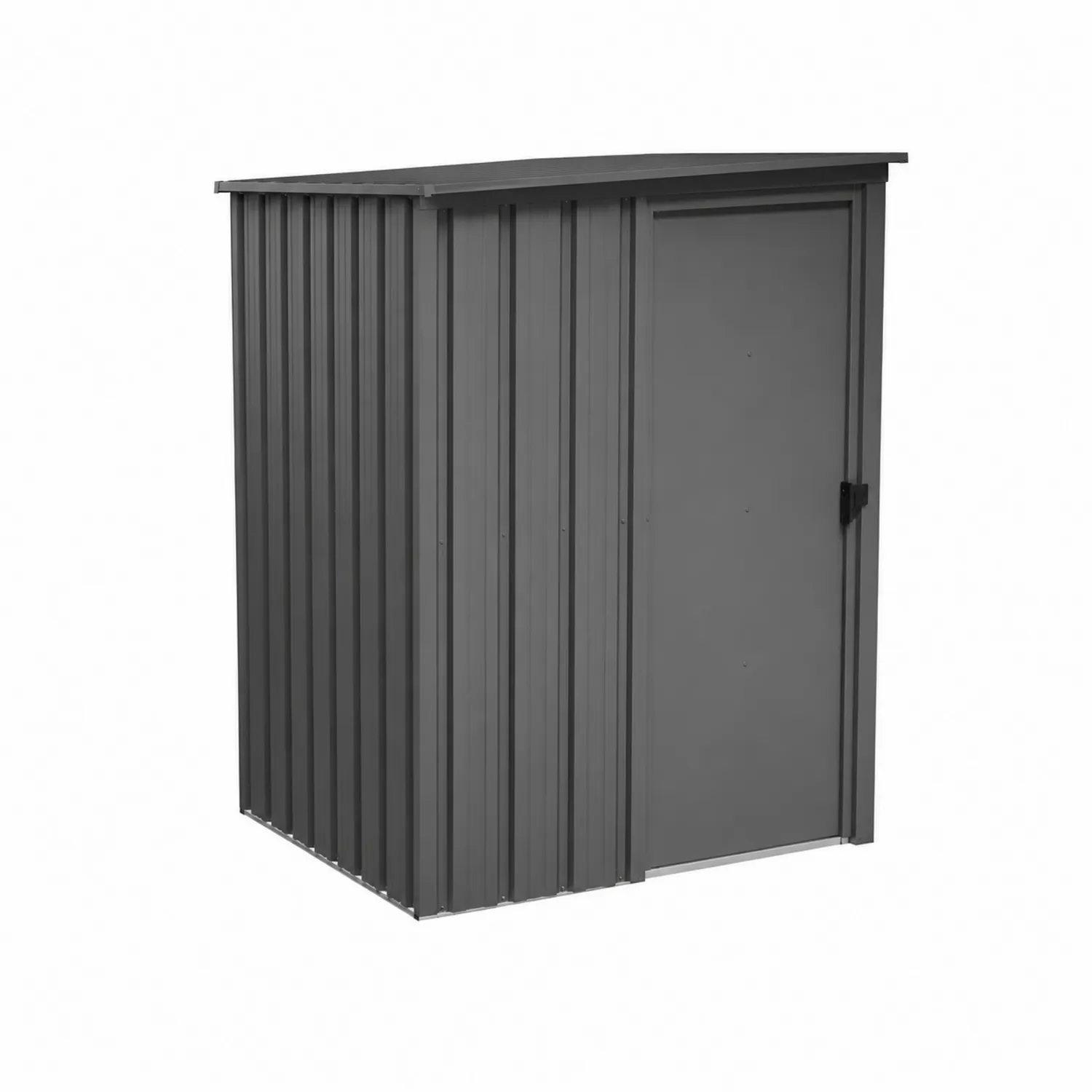 Abri de jardin en métal gris avec toit incliné