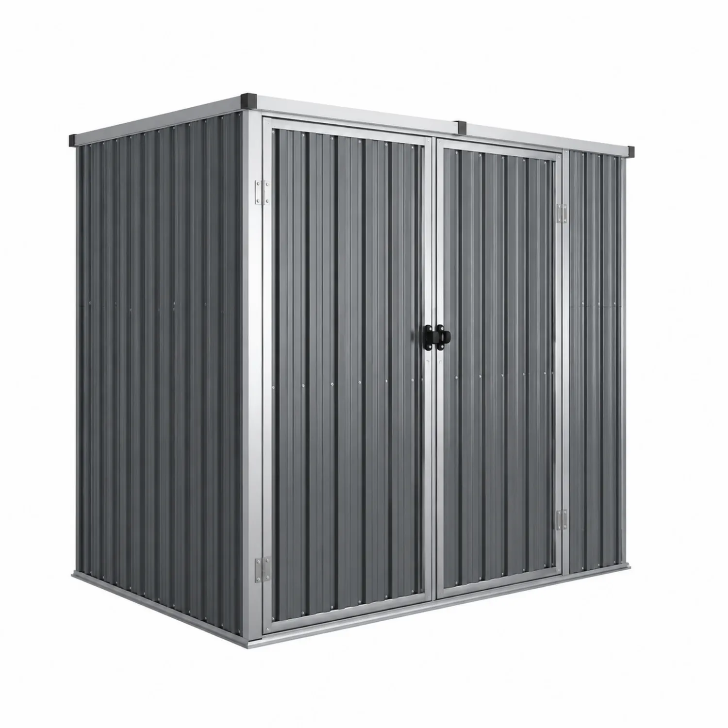 Abri de jardin en métal avec portes doubles 190x130x180 cm