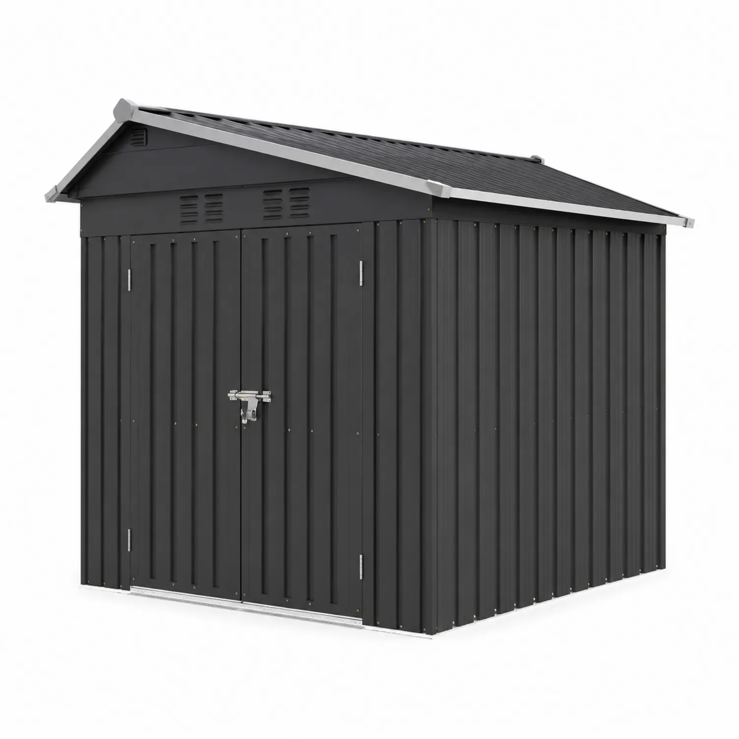 Abri de jardin en métal galvanisé Noir 300x200x210 cm