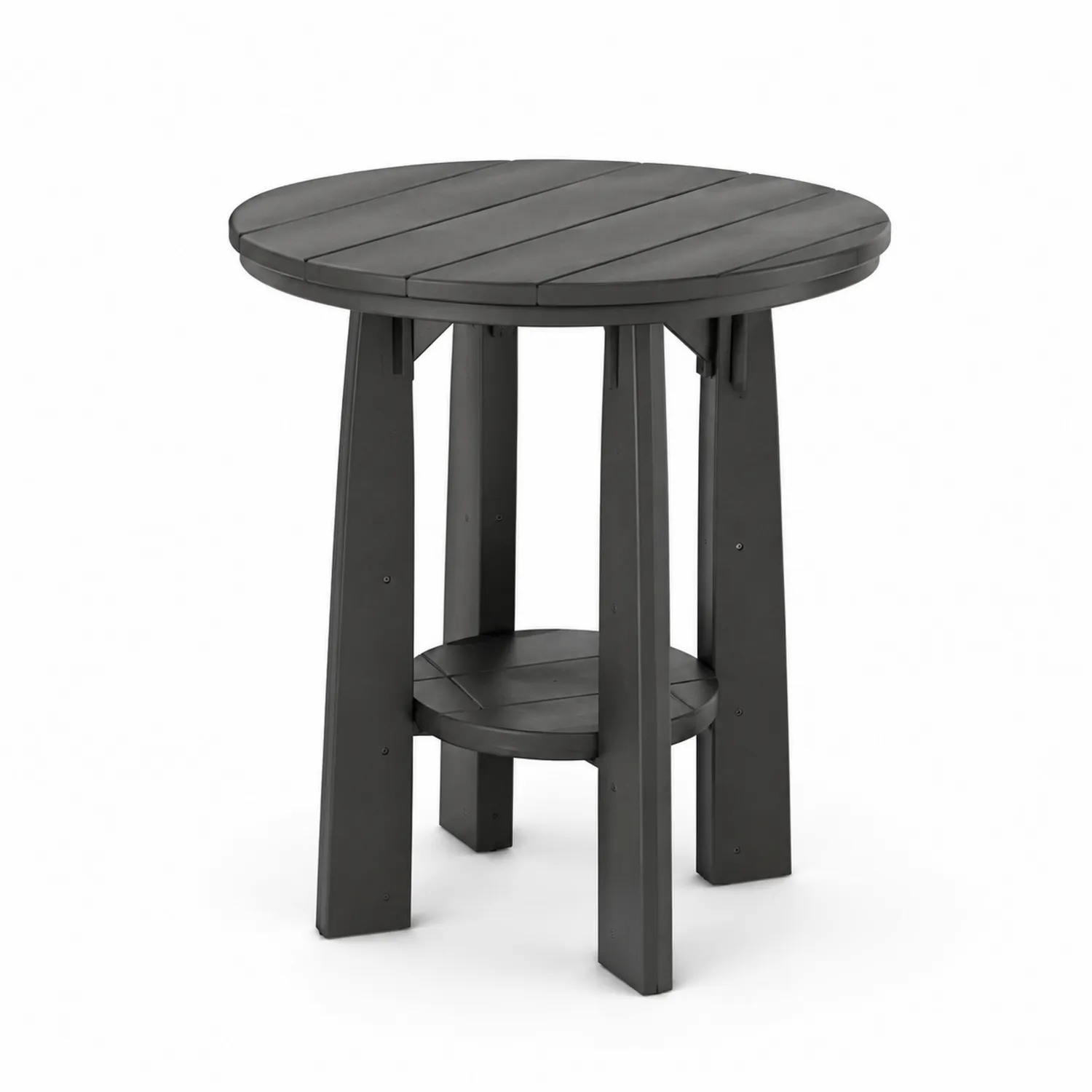 Table d'appoint ronde en plastique noir