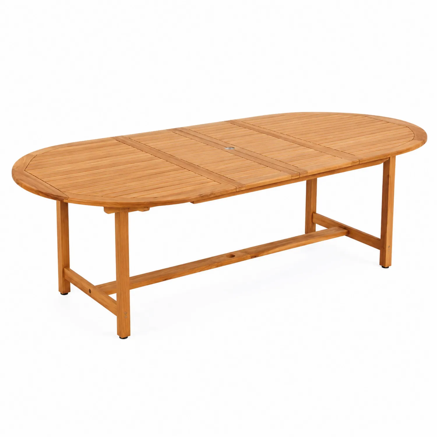 Table de jardin ovale en bois d'acacia