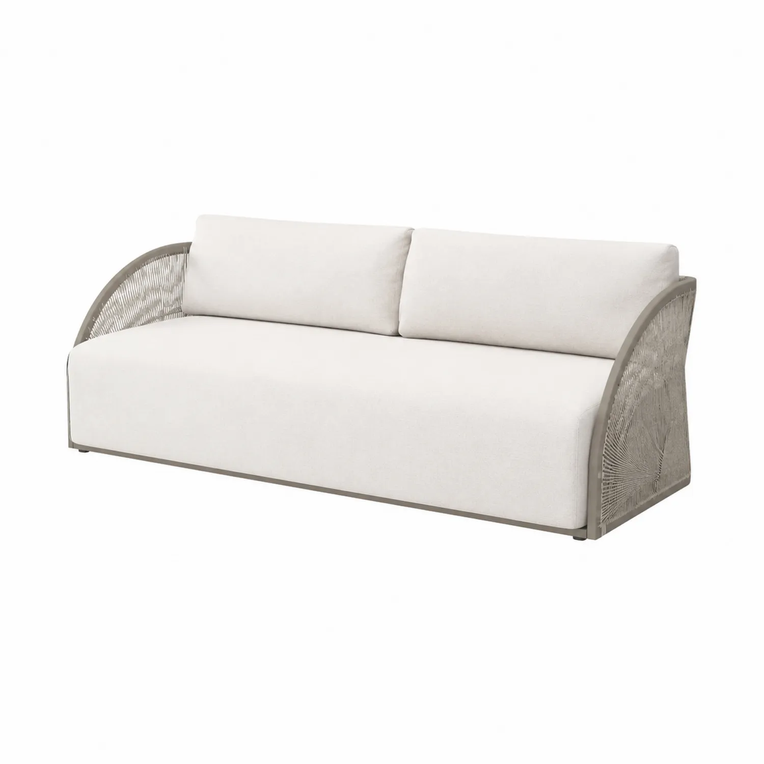 Canapé modulaire en aluminium avec dossier en polyester 200x90x85 cm