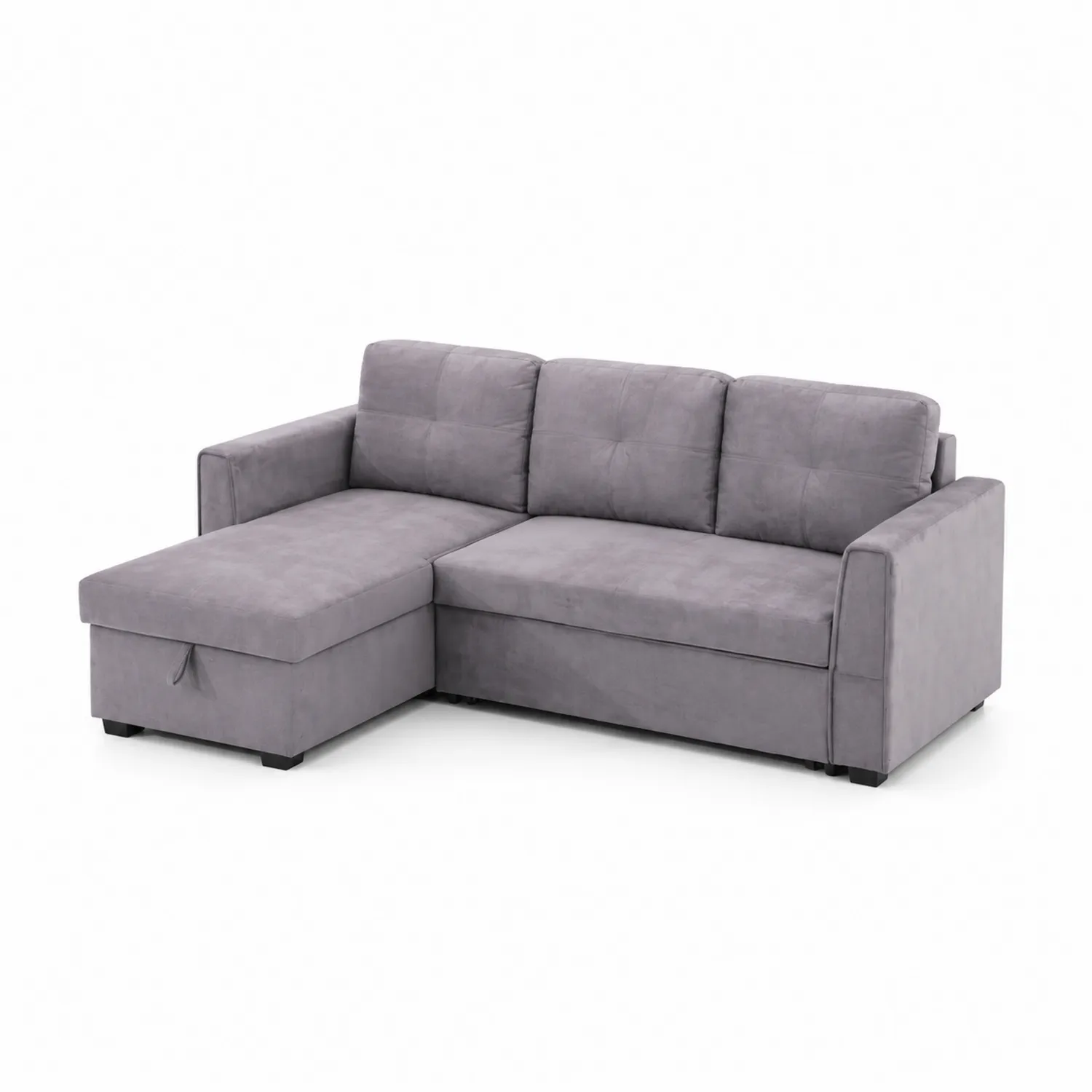 Canapé d'angle en tissu Gris