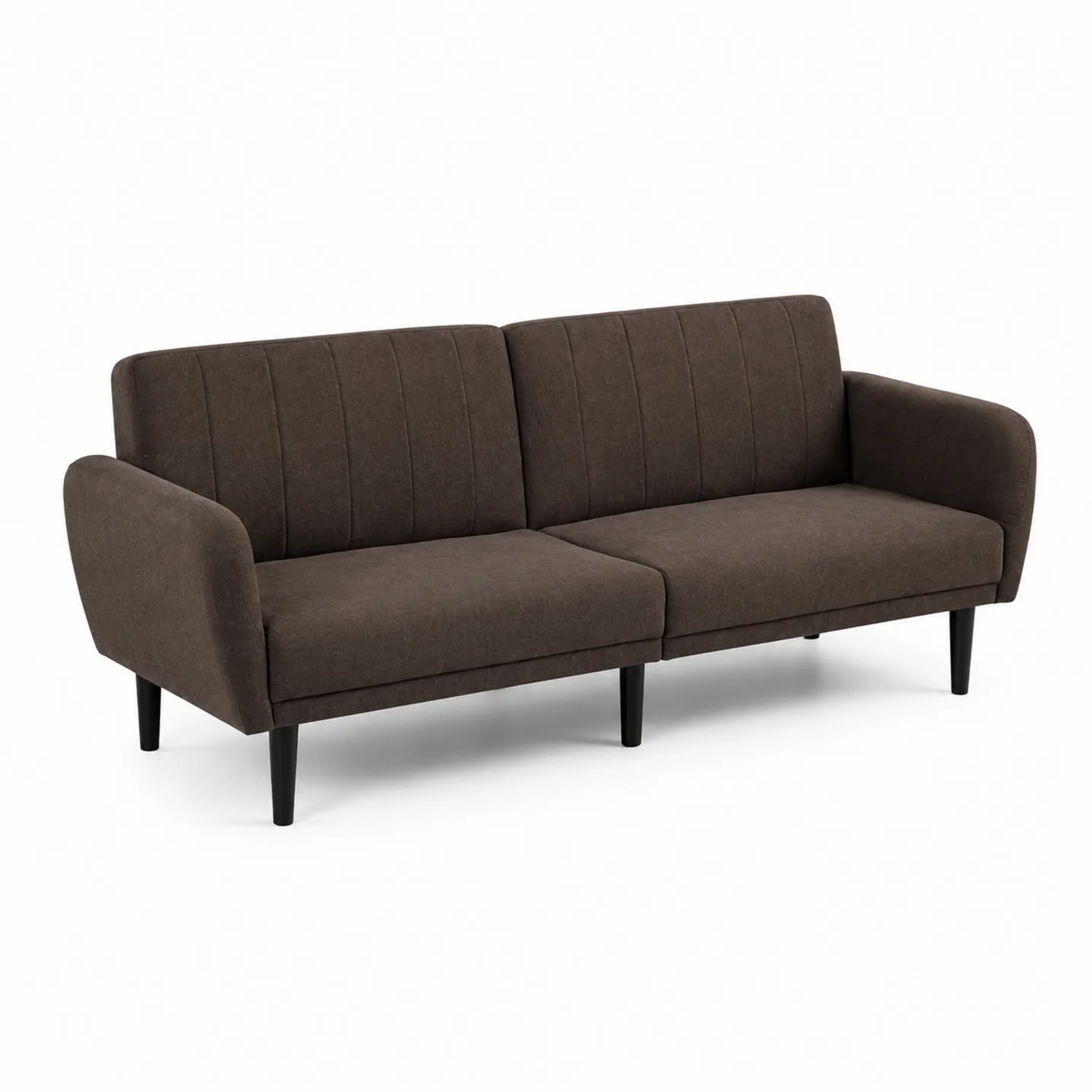 Canapé 3 places convertible en tissu polyester Marron 200 cm