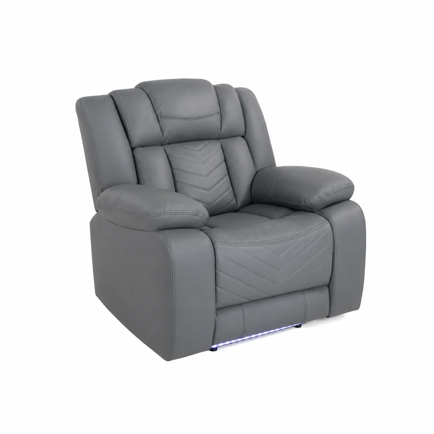 Fauteuil inclinable en cuir synthétique gris