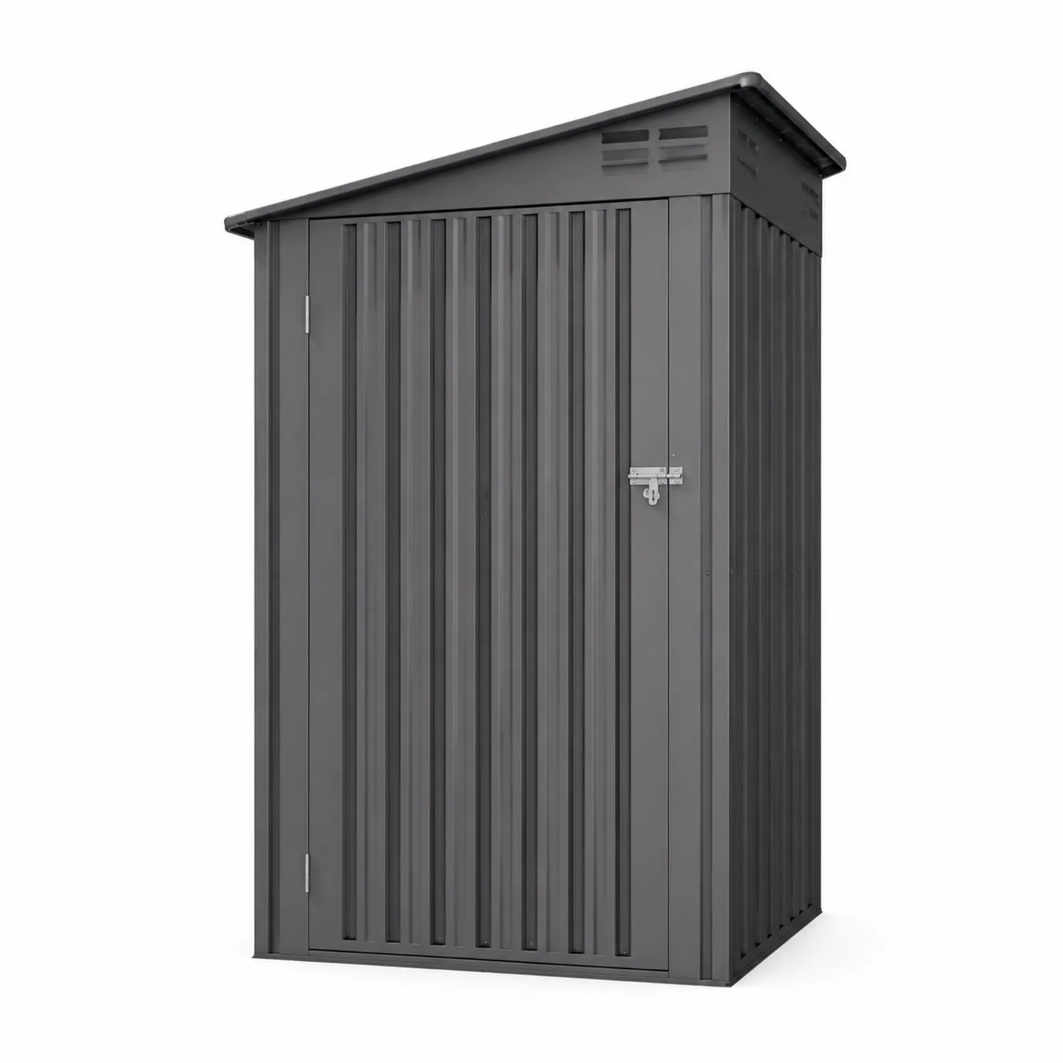 Abri de Rangement Métal Gris 200x90x200 cm