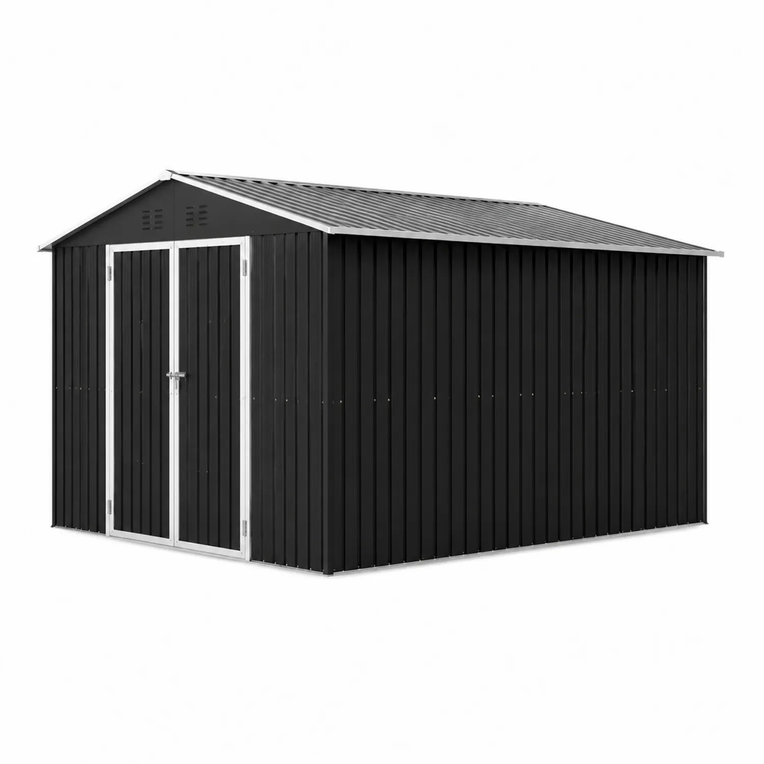 Abri de jardin en métal Noir 303x237x192 cm