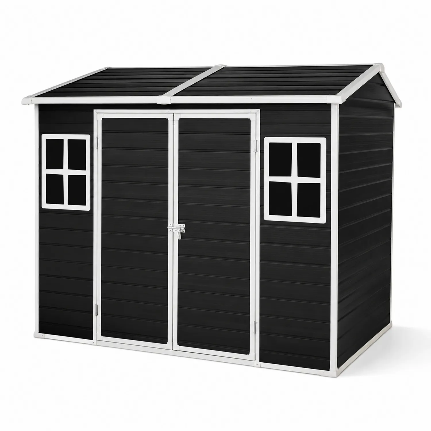 Abri de jardin en métal avec fenêtres 213x130x185 cm