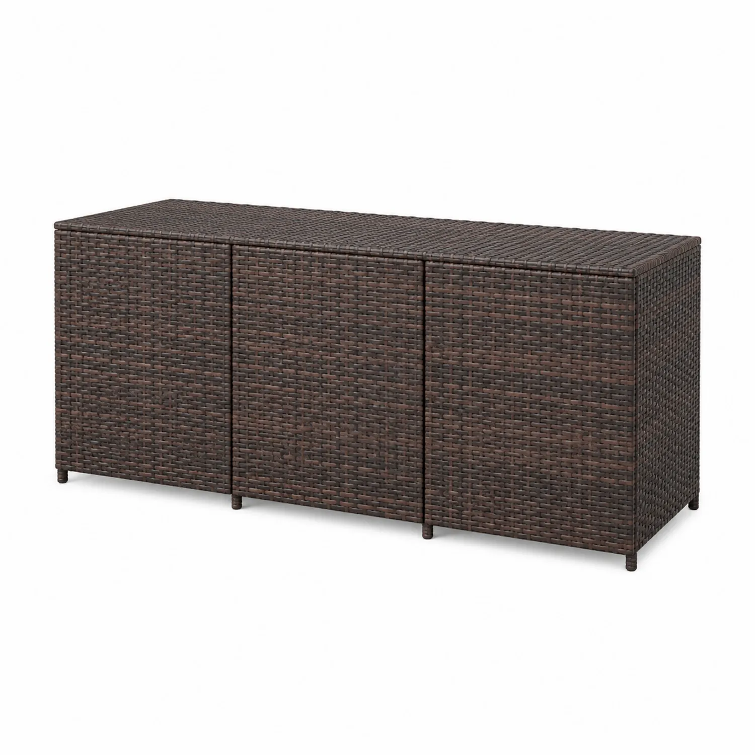 Coffre de rangement en rotin brun 150x50x70 cm
