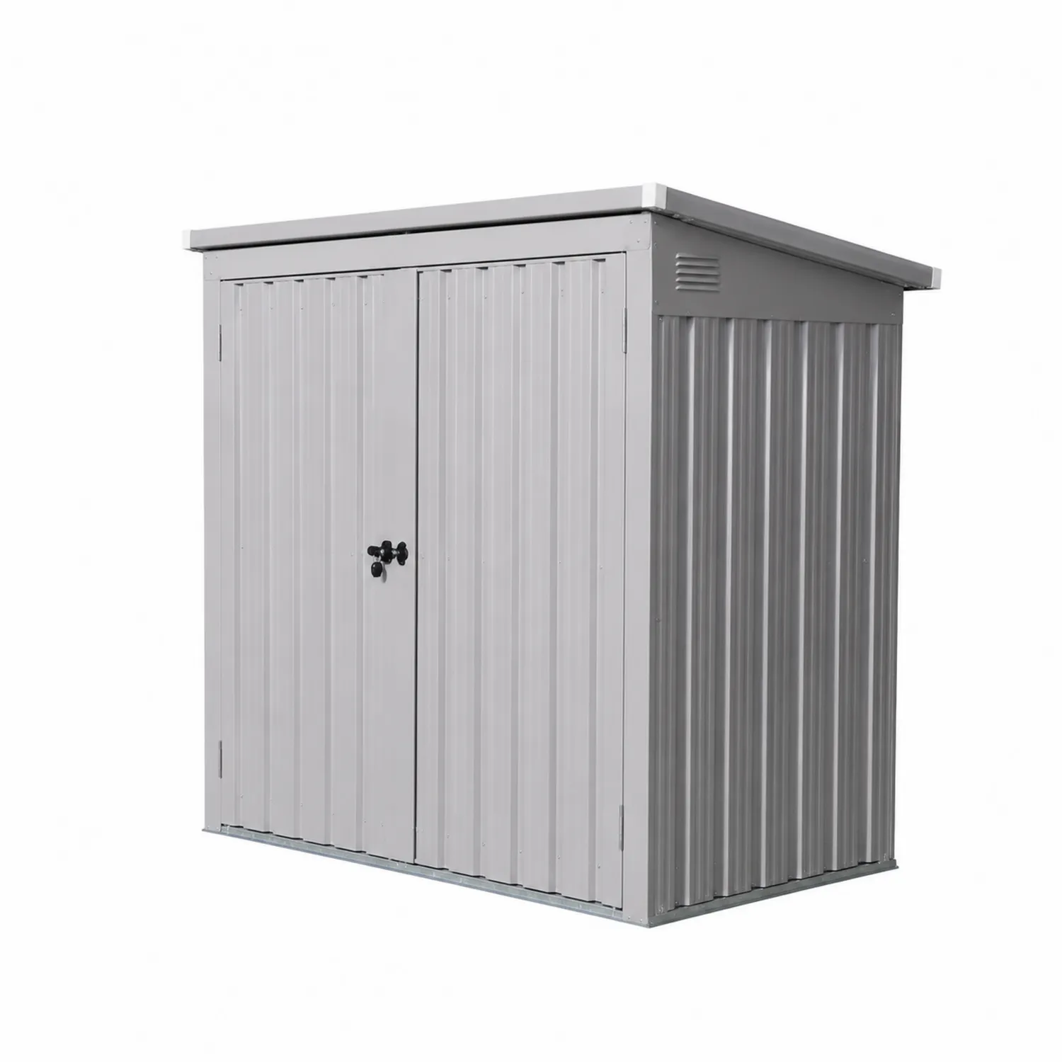 Abri de rangement en acier galvanisé Gris
