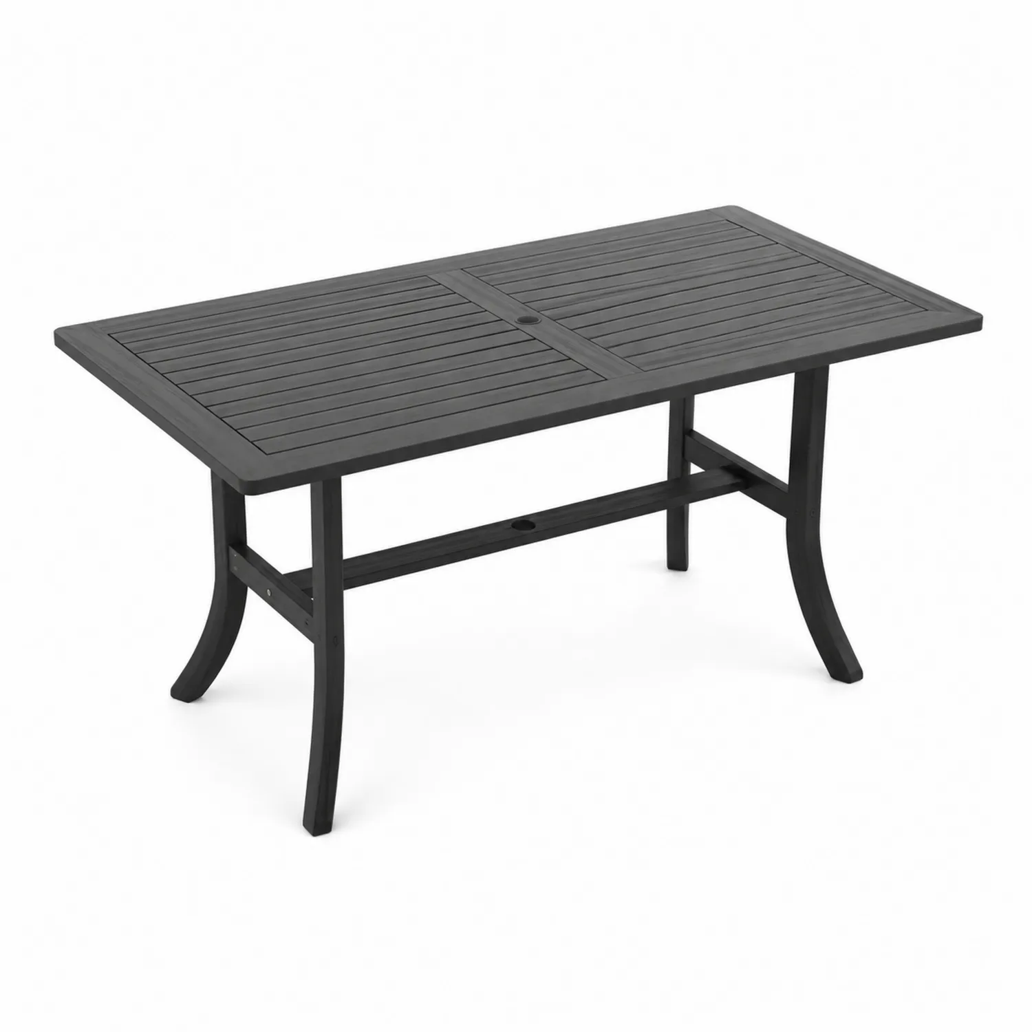 Table en aluminium noir 180x90x75 cm