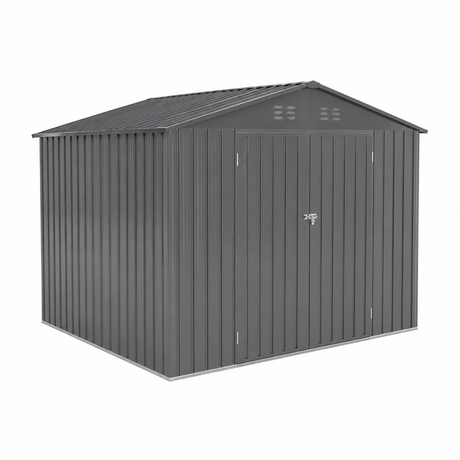 Abri de jardin en métal galvanisé gris 213cm x 191cm x 187cm
