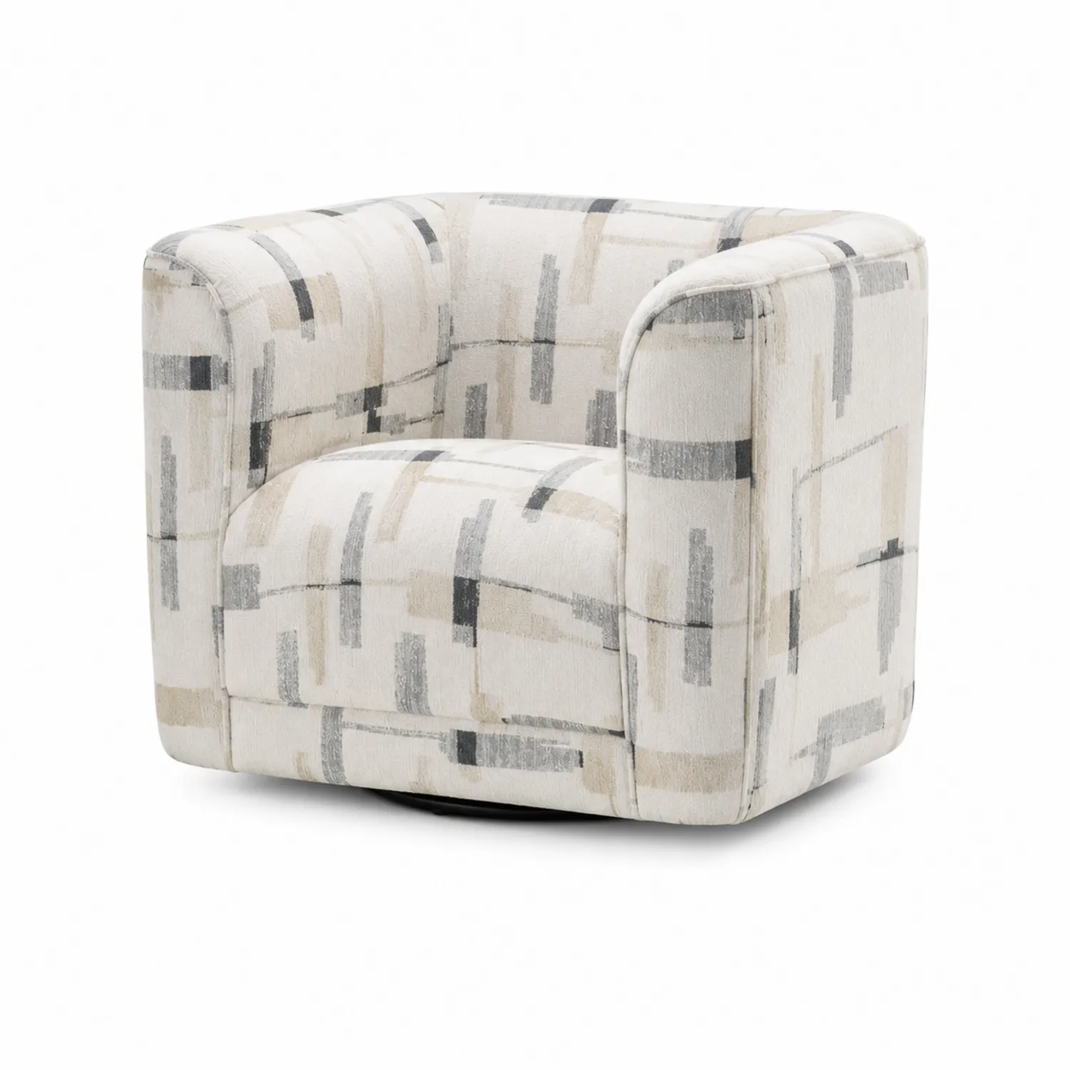 Fauteuil en tissu imprimé rotatif 68x68x71 cm