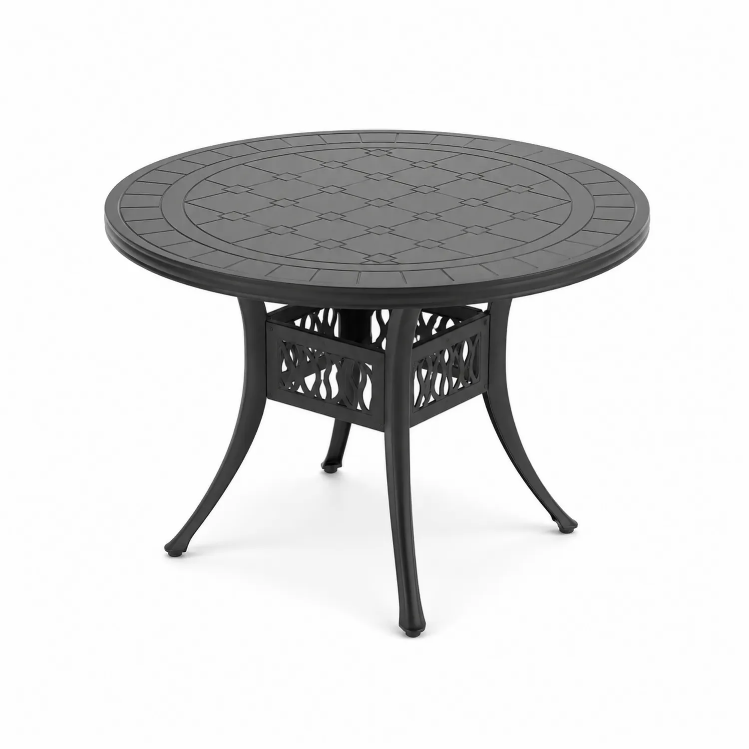 Stół ogrodowy okrągły aluminiowy 120 cm