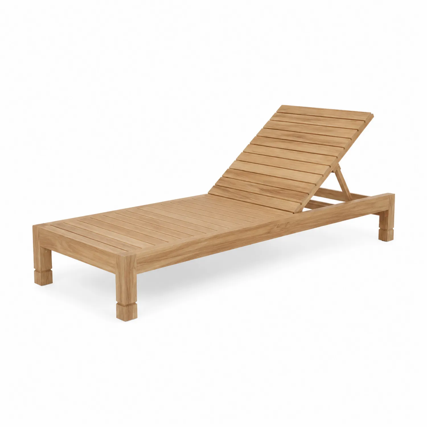 Drewniany leżak ogrodowy z drewna teak