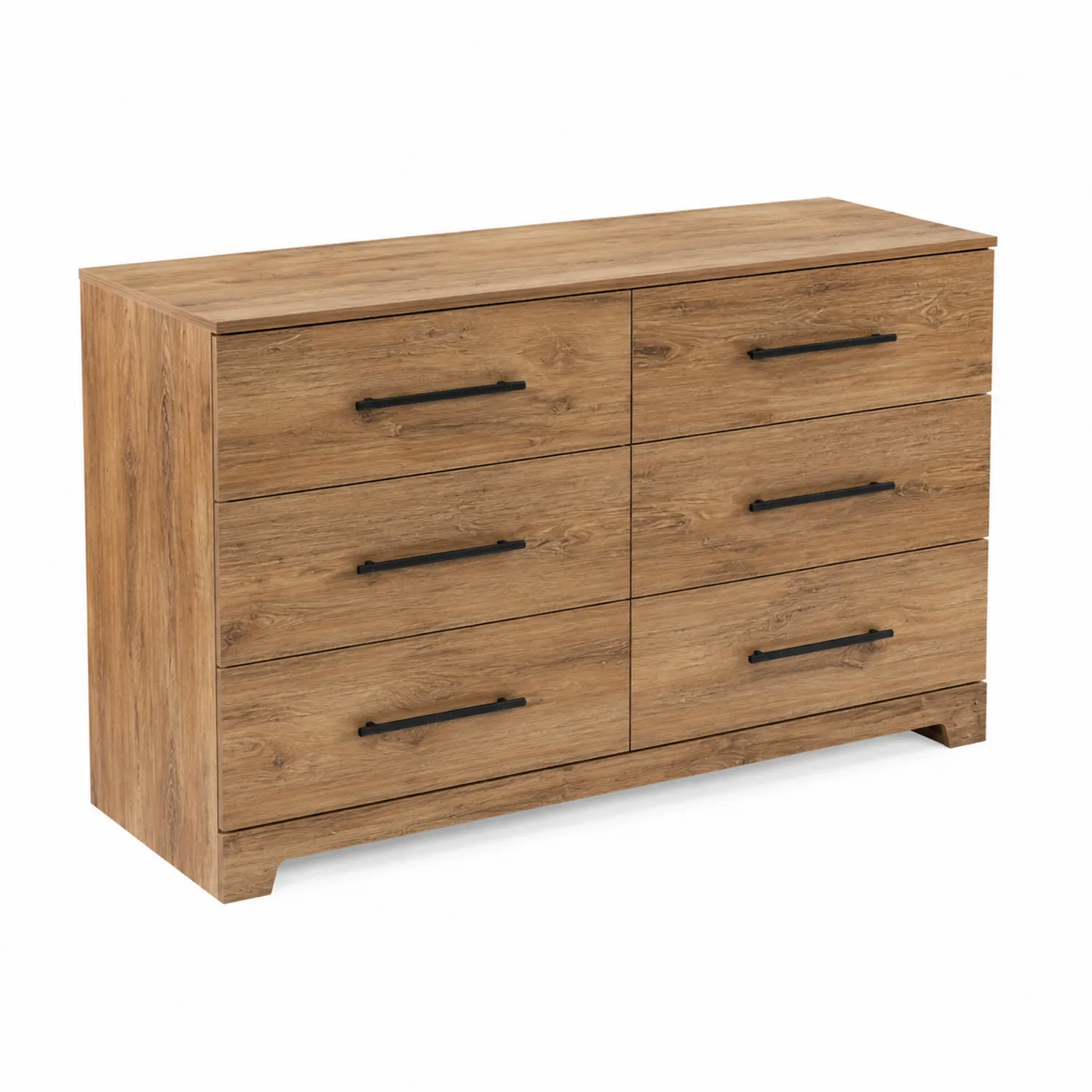 Komoda z 6 szufladami z płyty MDF dąb