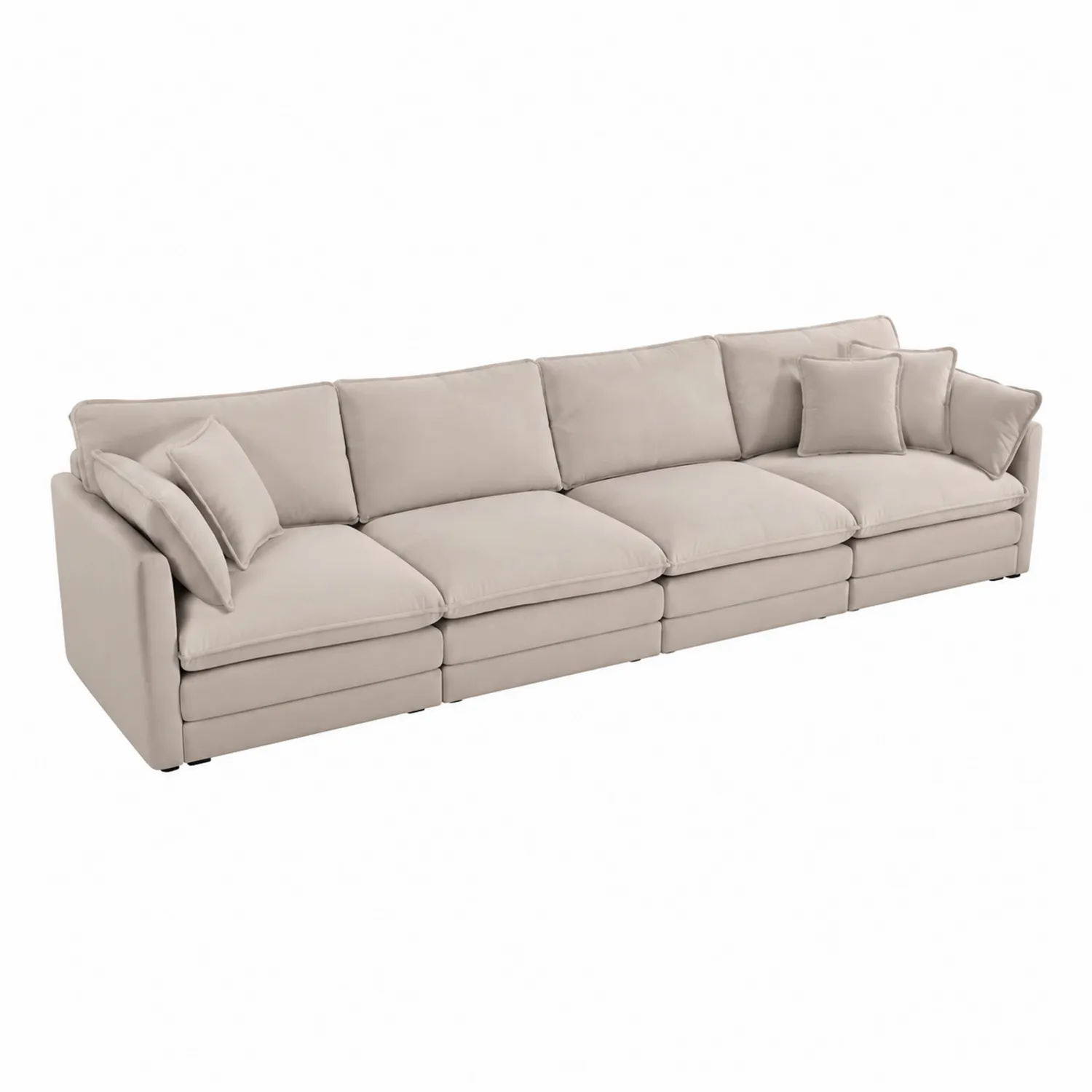 Kremowa Sofa Modułowa z 4 Sekcjami