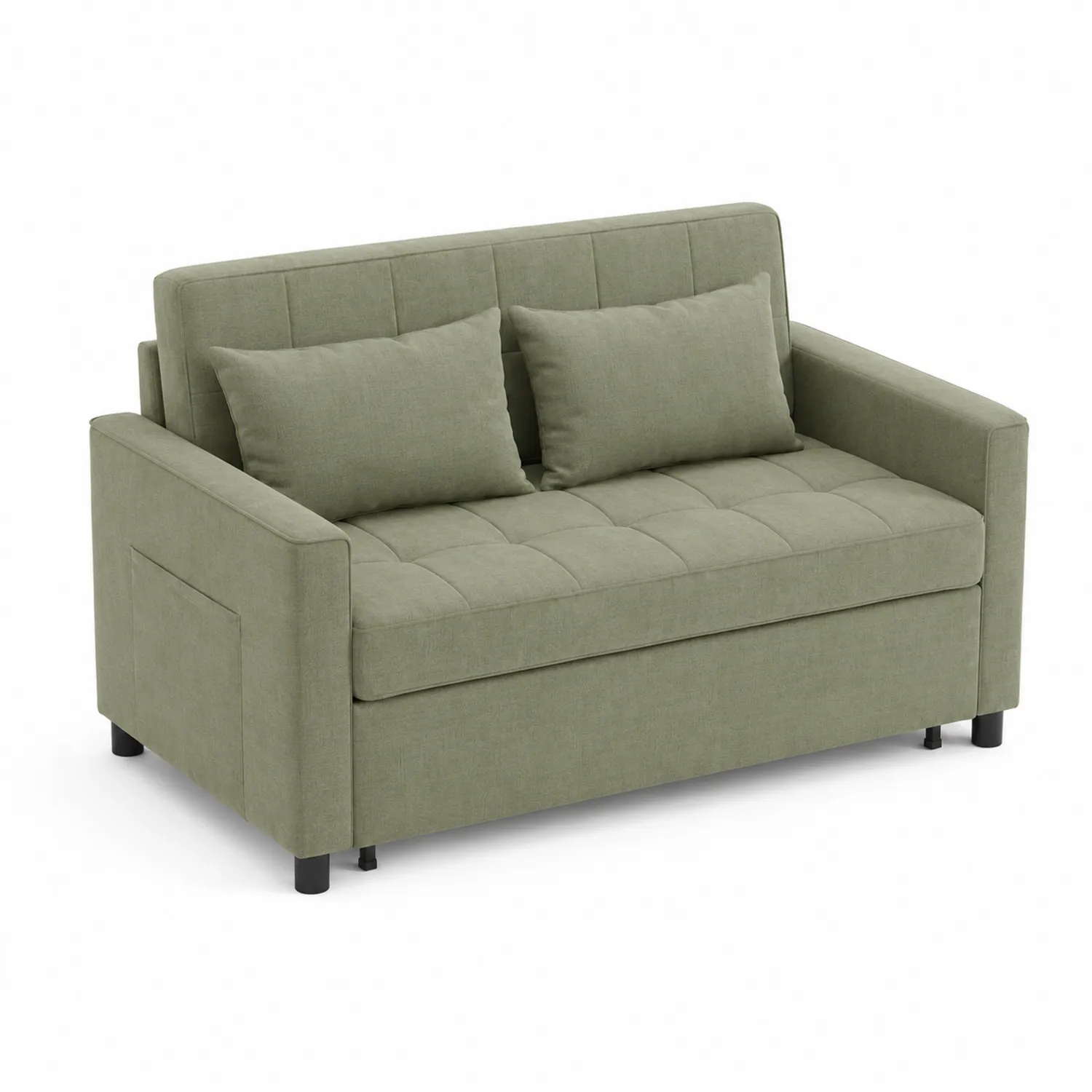 Sofa dwuosobowa z tkaniny lnianej 150x85x75 cm