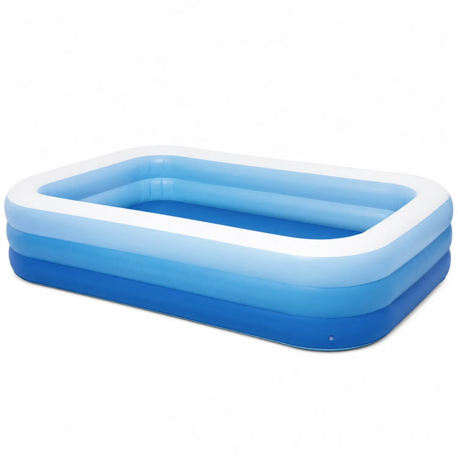 Basen Nadmuchiwany Prostokątny PVC Niebieski/Biały 262x175x56 cm-Casvexorin