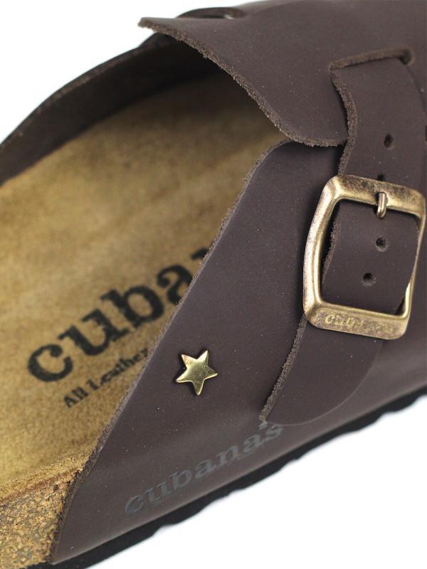 Maria-Closed Sandal in Brown Leather